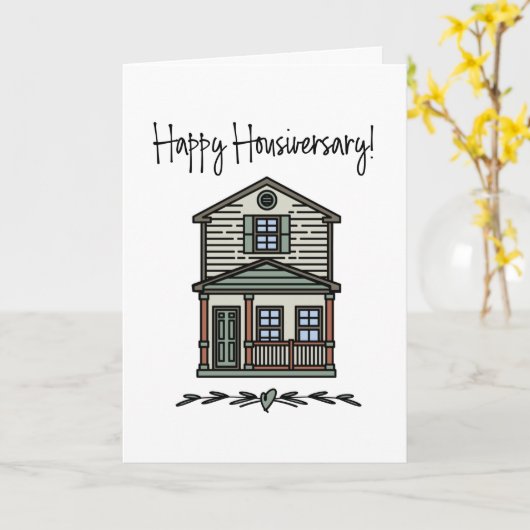 Gelukkig Jubileum thuisgebruik thuisklant thuis Kaart (Gele Bloem)