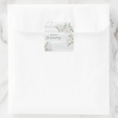 GELUKKIG JUBILEUM VIERKANTE STICKER (Tas)