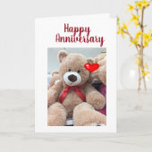 GELUKKIG JUBILEUM VOOR MIJN ***FAVORIETE TEDDYBEAR KAART (Gele Bloem)