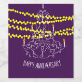 Gelukkig Jubileum Wijn Etiket (Enkel label)