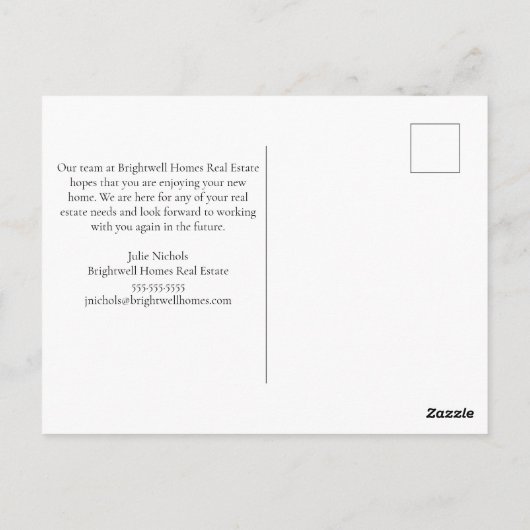 Gelukkig Jubileum Winterhuis Sneeuw op Bomen Briefkaart (Achterkant)