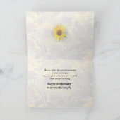 Gelukkig Jubileum, Zonnebloemen. Kaart (Binnen)