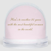 Gelukkig jubileum zwanen sneeuwbol (Achterkant)