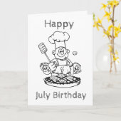 GELUKKIG ****JULI****** VERJAARDAG VOOR *** HEM** KAART (Gele Bloem)