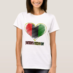 gelukkig juntetiende afrikaans vlaghart t-shirt