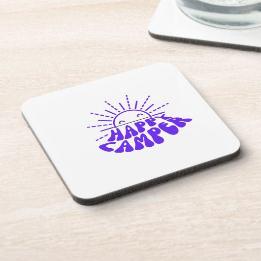 Gelukkig Kampeerder Bier Onderzetter (Linkerzijde)