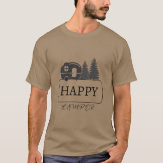 Gelukkig kampeerder kampeer ees vriend t-shirt