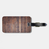 Gelukkig Kampeerder Kampeerwagen Rustiek Hout Bagagelabel (Achterkant horizontaal)