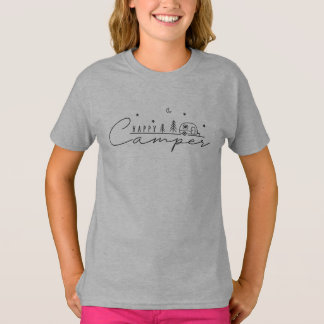 Gelukkig Kampeerder Silhouet T-shirt