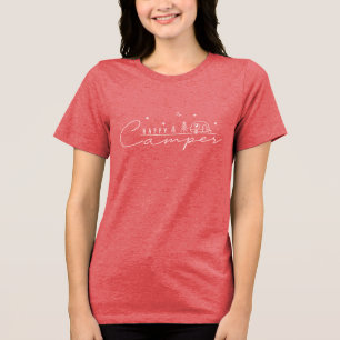 Gelukkig Kampeerder Silhouet Tri-Blend Shirt