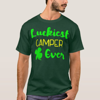 Gelukkig kamperen op St Patricks Day Irish Camping T-shirt
