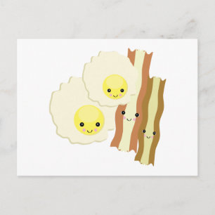 gelukkig kawaii  ontbijt briefkaart