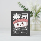 Gelukkig Kawaii Sushi Japans Food Lover Gift Briefkaart (Staand voorkant)