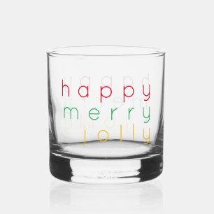 GELUKKIG KERST FEest Rocks Glas