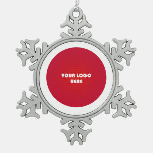 Gelukkig kerstfeest. Aangepaste Logo Snowflake-ver Tin Sneeuwvlok Ornament