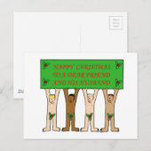Gelukkig kerstfeest Beste vriend en zijn man. Briefkaart (Voorkant / Achterkant)