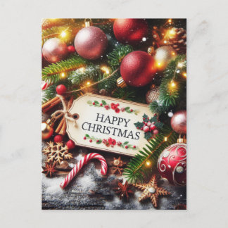 Gelukkig kerstfeest briefkaart