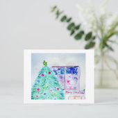 Gelukkig kerstfeest! briefkaart (Staand voorkant)