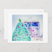 Gelukkig kerstfeest! briefkaart (Voorkant / Achterkant)