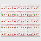 Gelukkig kerstfeest cadeaupapier (Vlak)