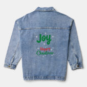 Gelukkig kerstfeest denim jacket (Achterkant)