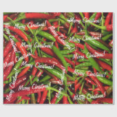 Gelukkig kerstfeest! Heet Peppers Wrapping Cadeaupapier (Vlak)