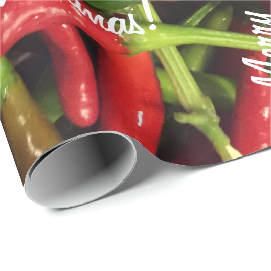 Gelukkig kerstfeest! Heet Peppers Wrapping Cadeaupapier (Rol Hoek)