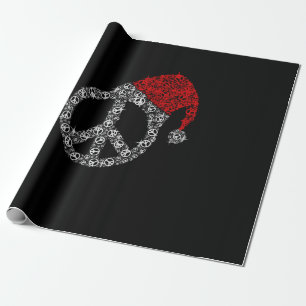 Gelukkig kerstfeest Hippies Symbol Santa Claus P Cadeaupapier