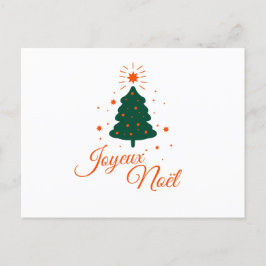 Gelukkig kerstfeest in het rood: klassieke boom en briefkaart