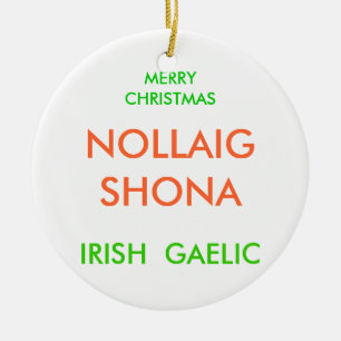 Gelukkig kerstfeest, keramisch ornament