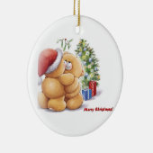 Gelukkig kerstfeest! keramisch ornament (Rechts)