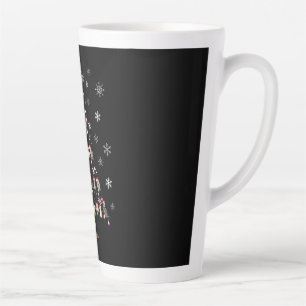Gelukkig kerstfeest Kerstmis met een kattebakker Latte Mok