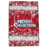 Gelukkig kerstfeest medium cadeauzakje (Voorkant)