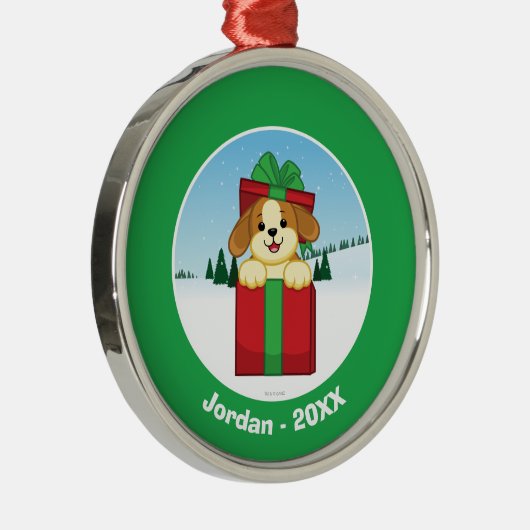 Gelukkig kerstfeest! metalen ornament (Rechts)