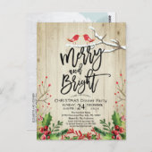 Gelukkig kerstfeest nieuwjaar feestdag kerstfeest briefkaart (Voorkant / Achterkant)