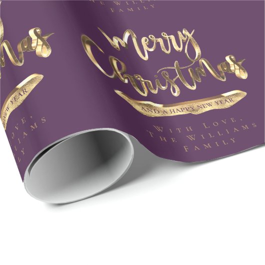 Gelukkig kerstfeest nieuwjaar oud - legant Gold Pa Cadeaupapier (Rol Hoek)