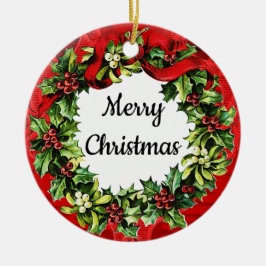 Gelukkig kerstfeest nieuwjaar  versiering keramisch ornament
