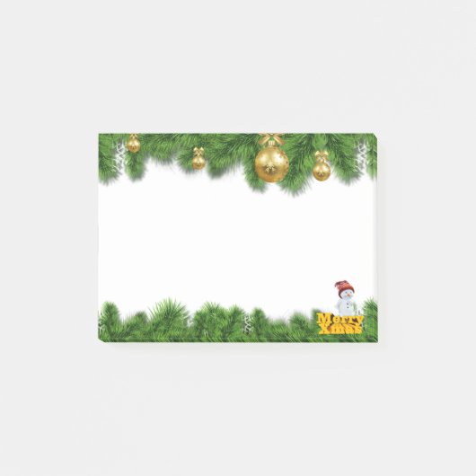Gelukkig kerstfeest post-it® notes (Voorkant)