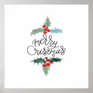 Gelukkig kerstfeest poster