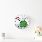 Gelukkig kerstfeest ronde klok (Huis)