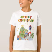 Gelukkig kerstfeest | Santa Claus Say Merry Kerstm T-shirt (Voorkant)