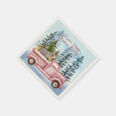 Gelukkig kerstfeest servet (Hoek)