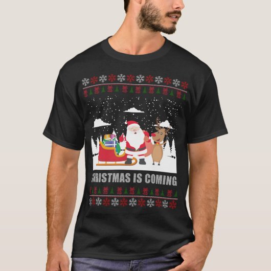 Gelukkig kerstfeest t-shirt (Voorkant)