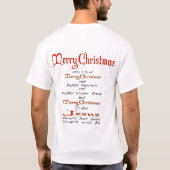 Gelukkig kerstfeest t-shirt (Achterkant)