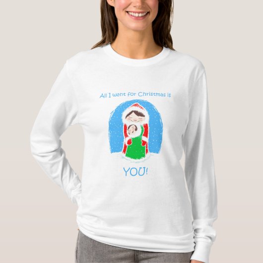 Gelukkig kerstfeest t-shirt (Voorkant)