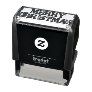 Gelukkig kerstfeest zelfinktende stempel