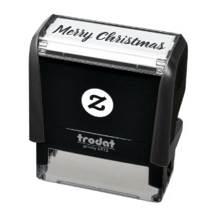 Gelukkig kerstfeest  zelfinktende stempel