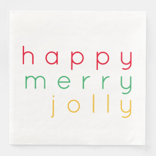 GELUKKIG KERSTFEestelijk Standaard Eetpapier Serve Servet