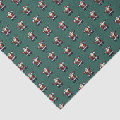 Gelukkig Kerstman Vader Kerstmis Pixel Art Patroon Tissuepapier (Detail)