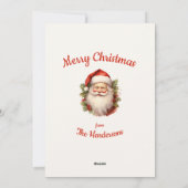 Gelukkig Kerstman Vintage Kerstkaart (Achterkant)